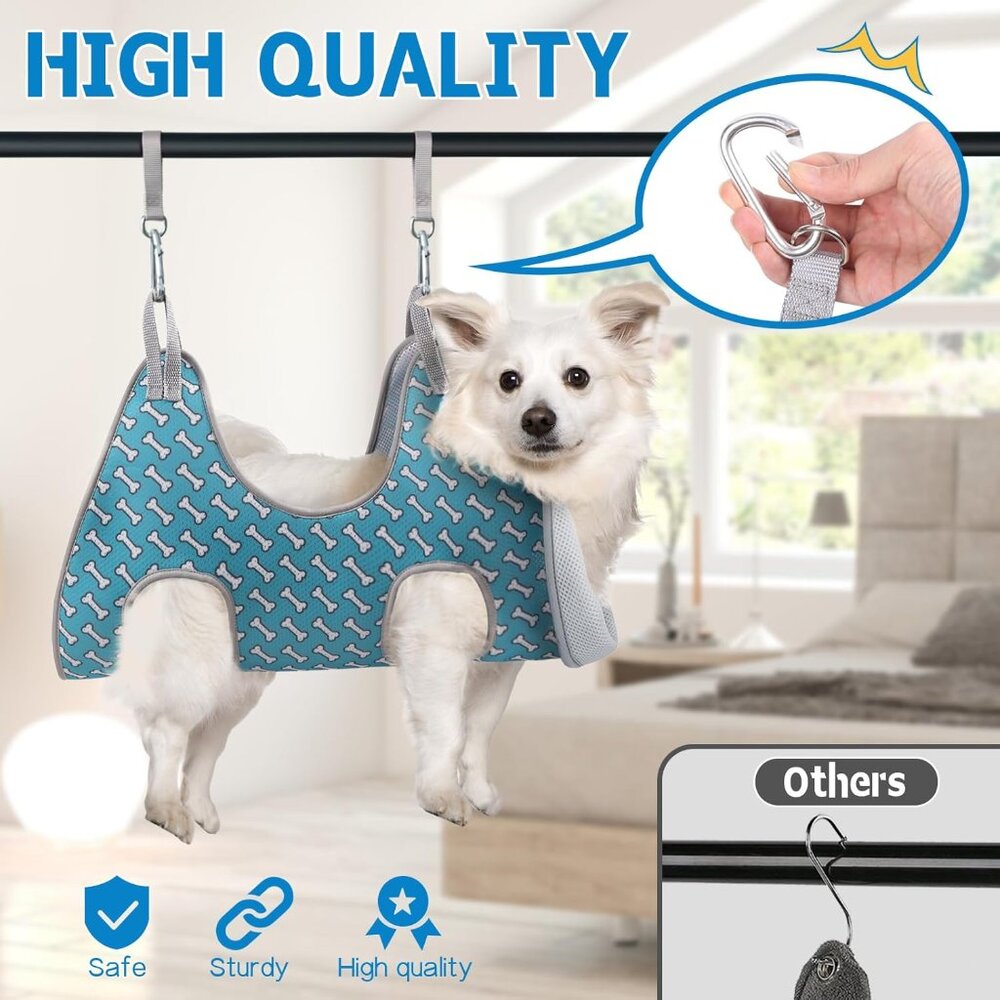 Dog Grooming Hammock for Small Dogs Cat, Relaxation Pet Grooming Hammock Restrai - Picture 3 of 8
